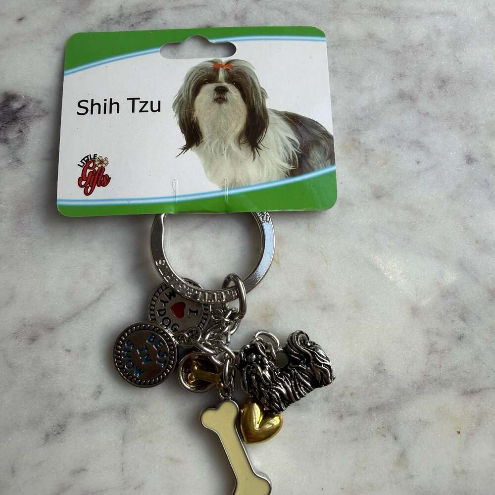 Little Gifts Shih Tzu Keychain With Charms